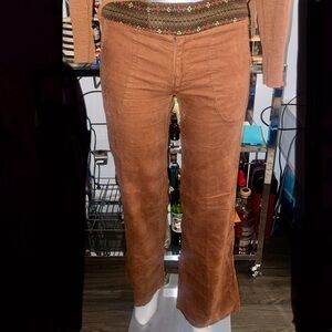 Urban Outfitters Vintage Cotton Brown Boho Bootcut Pants sz 3